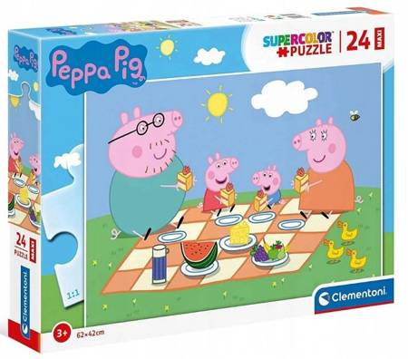 Clementoni Puzzle 24 Maxi Super Kolor Peppa Pig 