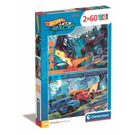 Clementoni Puzzle 2x60el Super Kolor Hot Wheels 248162