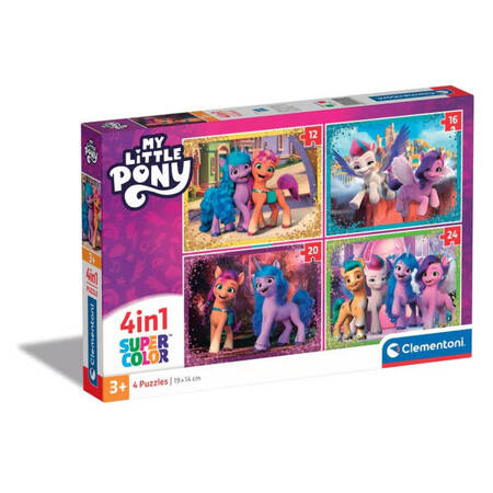 Clementoni Puzzle 4w1 Super Kolor My Little Pony 215195