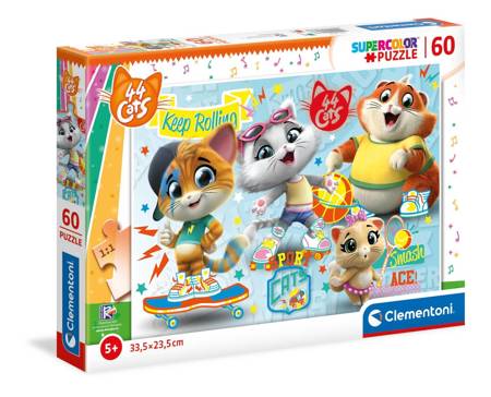 Clementoni Puzzle 60 Super Kolor 44 Koty 