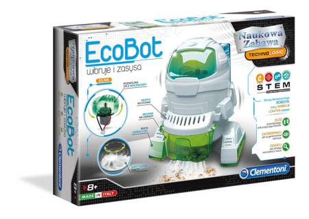 Clementoni naukowa zabawa ecobot-robot wibruje i zasysa 500611