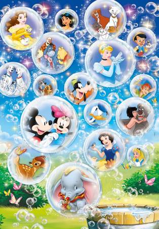 Clementoni puzzle 104 disney bańki mydlane