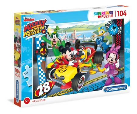 Clementoni puzzle 104 mickey and the roadster racers