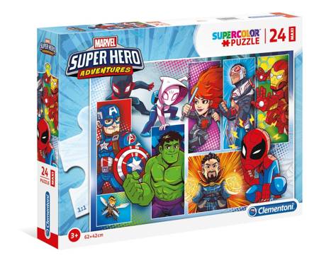 Clementoni puzzle 24 maxi super kolor marvel hero