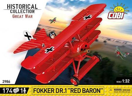 Cobi 2986 Historical Collection Fokker Dr.1 Red Baron 174kl
