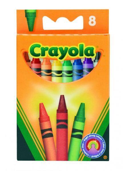 Crayola: bezpieczne trwałe kredki świecowe żywe kolory 8 szt