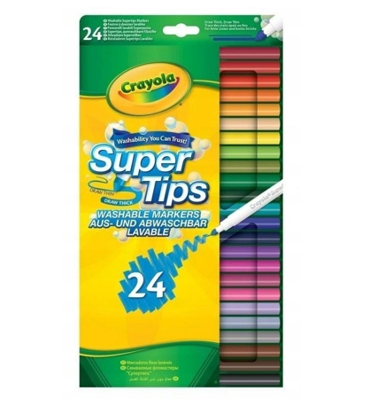 Crayola: grube i cienkie zmywalne flamastry 24 szt