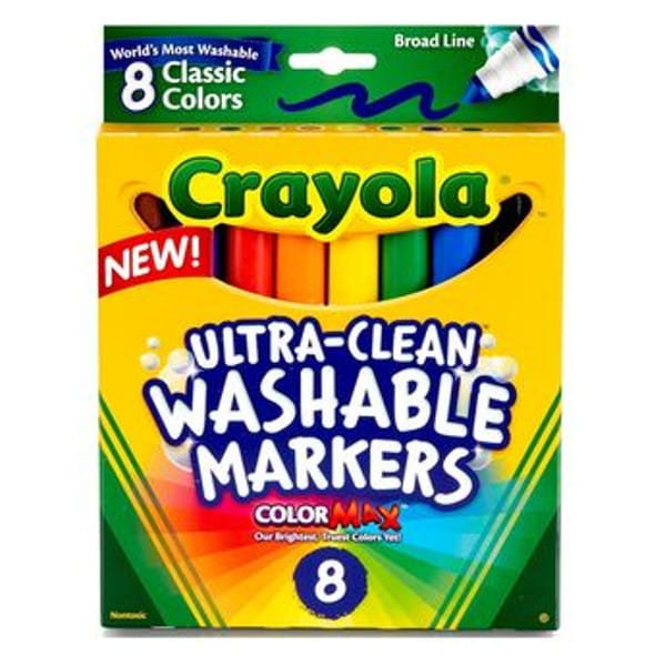 Crayola: grube zmywalne flamastry 8 szt