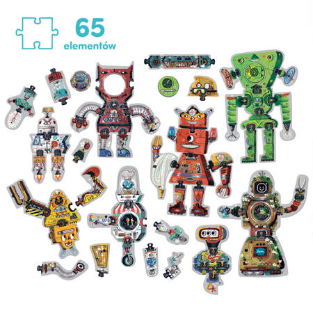 CzuCzu: Puzzle kreatywne Roboty dla dzieci 3+