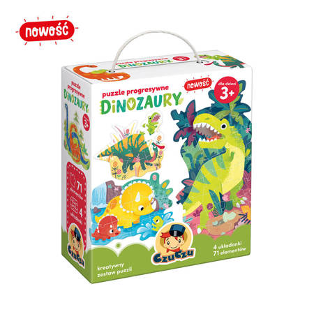 CzuCzu Puzzle progresywne Dinozaury 3+