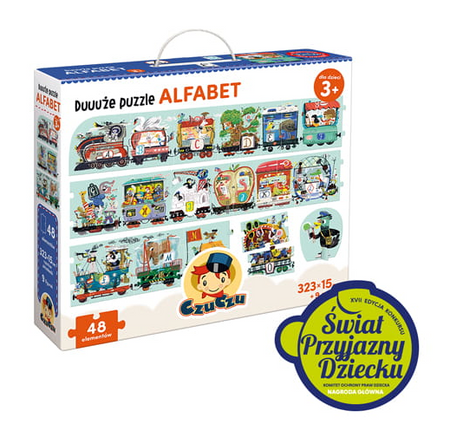 Czuczu: duuuże puzzle alfabet 3+ 490128