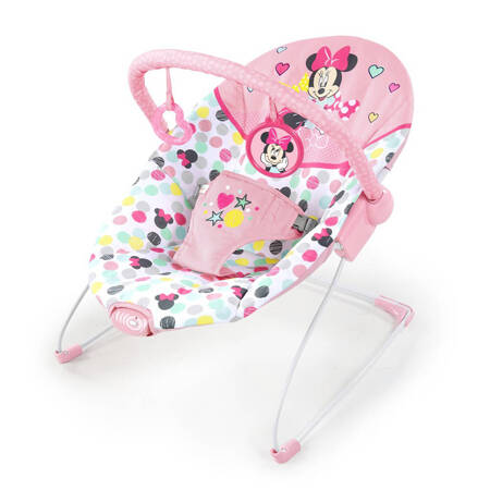 DISNEY BABY Leżaczek z wibracją Myszka Minnie Spotty Dotty 0m+ do 9kg 122291