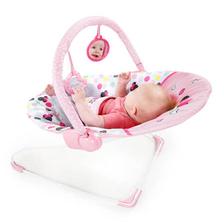 DISNEY BABY Leżaczek z wibracją Myszka Minnie Spotty Dotty 0m+ do 9kg 122291