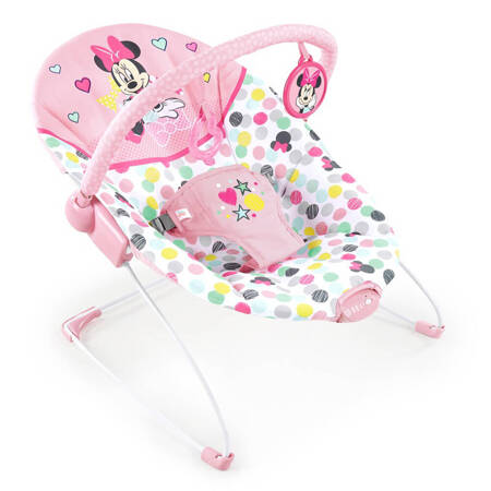 DISNEY BABY Leżaczek z wibracją Myszka Minnie Spotty Dotty 0m+ do 9kg 122291