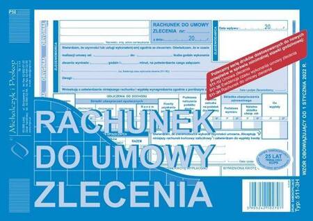 DRUK RACHUNEK DO UMOWY ZLECENIA A5 (O+K) 511-3H