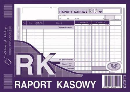 DRUK RAPORT KASOWY A5 411-3