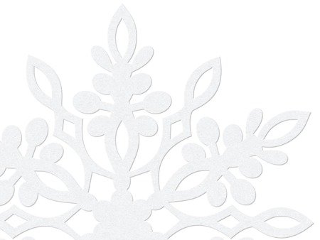 Dekoracje papierowe śnieżynka, biały, 13cm (1 op. / 10 szt.)