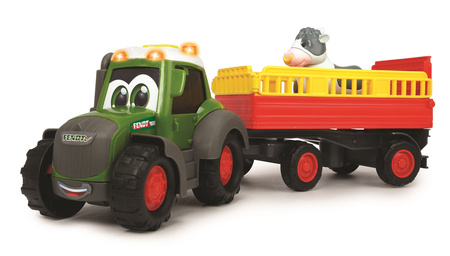 Dickie Fendt traktor z przyczepa i krówką