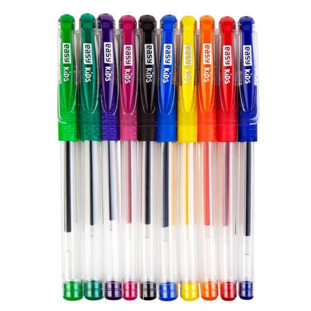Długopisy żelowe easy kids zestaw 10 kolorów