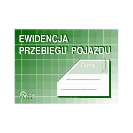 Druk ewidencja przebiegu pojazdu a5 (bez koszt.) K17