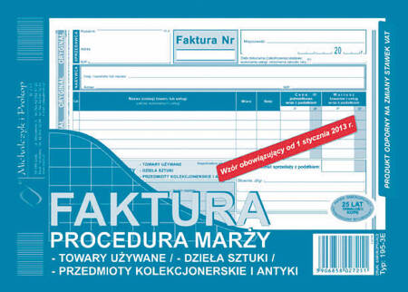 Druk faktura procedura marży a5 195-3e 