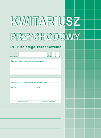 Druk kwitariusz przychodowy a5 400-3