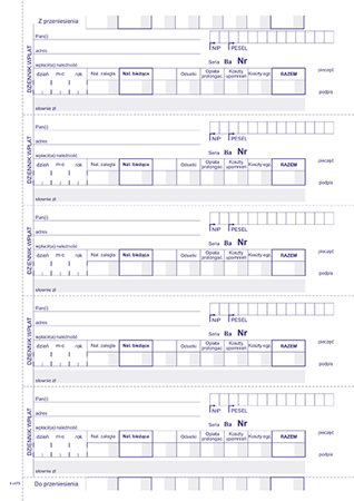 Druk kwitariusz przychodowy a5 400-3