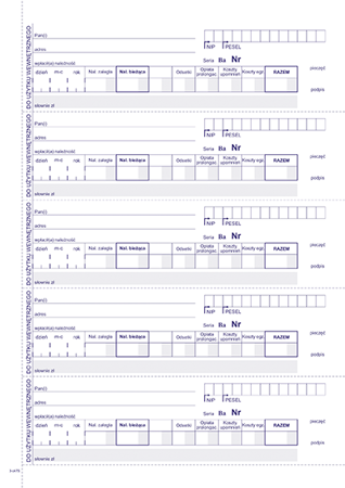 Druk kwitariusz przychodowy a5 400-3