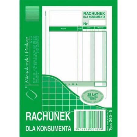 Druk rachunek dla konsumenta a6 262-5