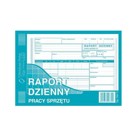 Druk raport dzienny pracy sprzętu a5 790-3