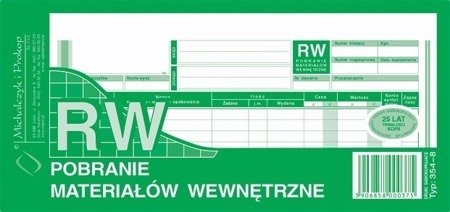 Druk rw pobranie materiałów wew. Wielokopia 1/3 a4 354-8