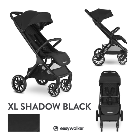 Easywalker Jackey XL Przestronny, samoskładający się wózek spacerowy z kołami XL Shadow Black 114133