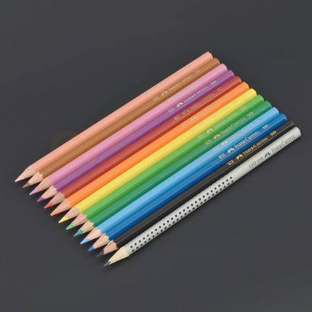 Faber-Castell Kredki 12kol + ołówek Grip 312346 