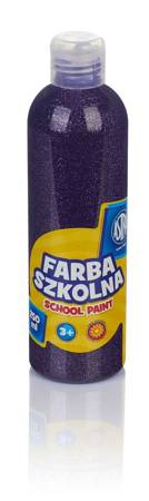Farba astra 250ml brokatowa fioletowa szkolna 108476