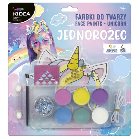 Farbki do twarzy Zestaw unicorn Kidea 085507