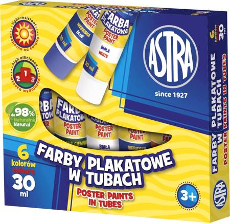 Farby plakatowe  6kol tuba 30ml 020256