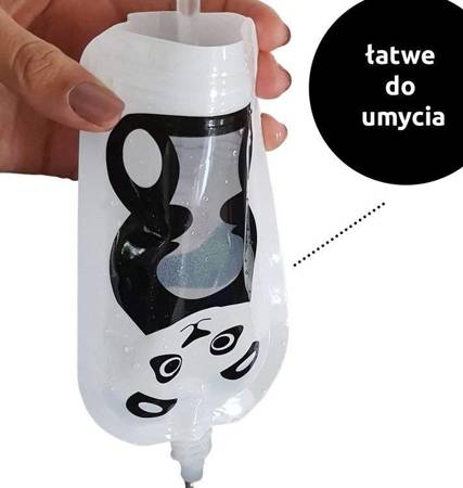 Fill'n Squeeze Saszetki wielorazowe z podwójnym zipem 6 szt  Panda 150816