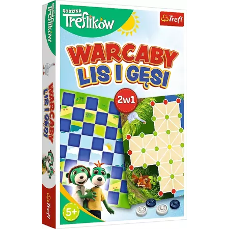 Gra Trefl Warcaby/Lis i Gęsi Rodzina Treflików 023015