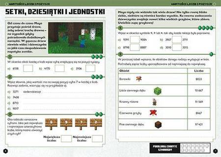 HarperKids Książeczka Minecraft Matematyka mega zadania 10+ 671523