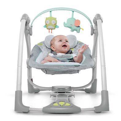 INGENUITY Huśtawka z dźwiękiem Swing 'n Go Hugs & Hoots 0m+ do 9kg 102477