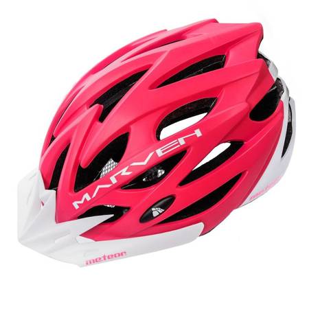 Kask rowerowy meteor marven l 58-61cm coral/white 045668