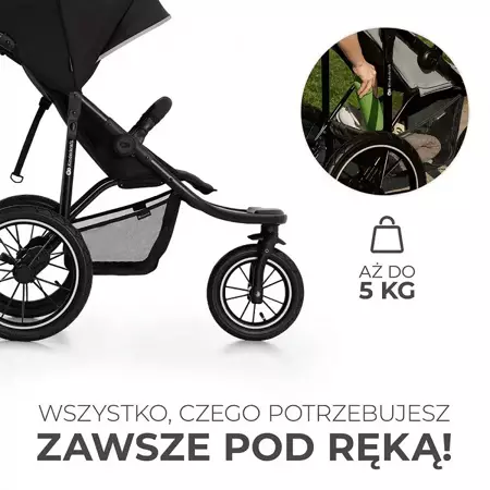 Kinderkraft Helsi Black Wózek spacerowy 922581