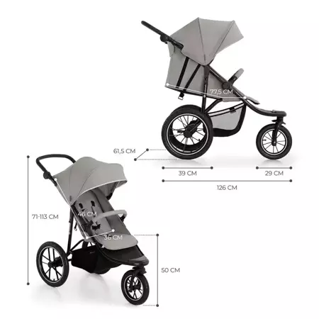 Kinderkraft Helsi Grey Wózek spacerowy 922598