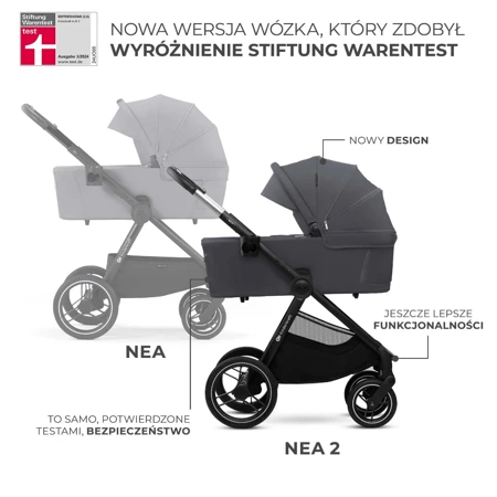 Kinderkraft  Nea 2 Deep Grey 2w1 926022 Wózek wielofunkcyjny