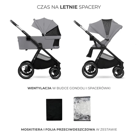 Kinderkraft  Nea 2 Platinium Grey 2w1 Wózek wielofunkcyjny 926015