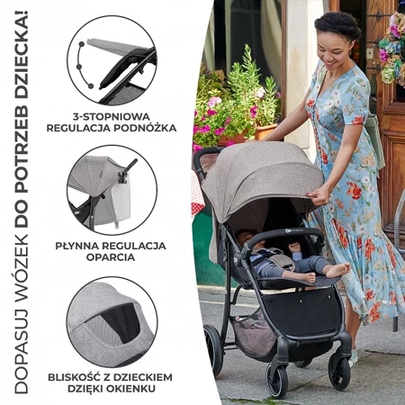 Kinderkraft Trig 2 Grey up to 22 kg (bumper) Wózek Spacerowy 921683**DC**