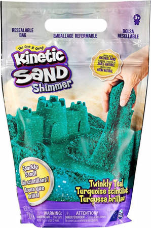 Kinetic Sand Piasek turkusowy z brokatem 246696