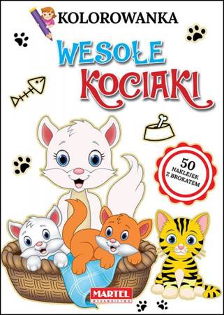 Kolorowanka Wesołe Kociaki Z Naklejkami Z Brokatem 944399