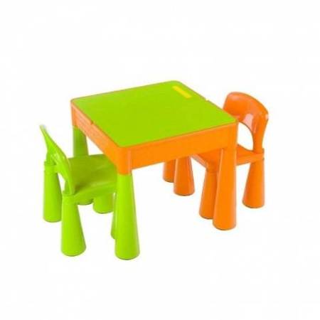 Komplet mamut mt-001 (stół+2krzesła) pomarańczowo-zielony 070661