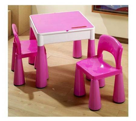 Komplet mamut mt-001 (stół+2krzesła) różowy 070708